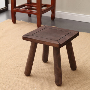 Solid Wood <b>Stool</b> Vintage Style Small Size Living Room Door <b>Stool</b> Adult Use Shoe Changing Coffee <b>Table</b> <b>Stool</b> - Product Image 3