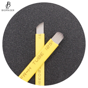 Biomaser ceja del tatuaje agujas 3D aguja de bordado/0,18/0,2/0,25mm pines nano microblading agujas para - Product Image 1