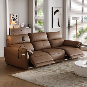 Ensemble de canapés et fauteuils inclinables électriques en cuir de luxe moderne <span class=keywords><strong>pour</strong></span> salon - Product Image 1
