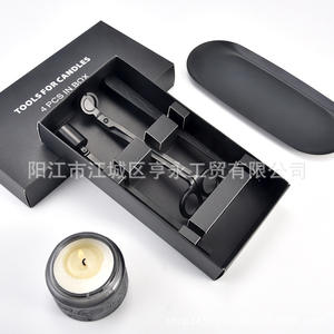 Candle Tool Set 3Pcs Stainless Steel Extinguisher Scissors <b>Hook</b> <b>Black</b> Box Packaging Easy To Use Non Toxic Yangjiang Origin - Product Image 3