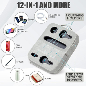 SUREWAL Couch Cup Holder Tray <strong>Tablet</strong> <strong>Pillow</strong> Stand Bed Couch Car Holds Drinks Snacks Remotes Phones <strong>Tablet</strong> for Sofas <strong>Pillow</strong> - Product Image 2