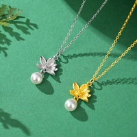 Collier en argent sterling 925 avec fleur de magnolia pour femme et fille, nouveau design, style 925, imitation perle, cadeaux pour petite amie