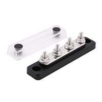 Mini barre omnibus en cuivre 12V-48V 100A, 4 bornes de 3/16 pouces, barre omnibus Powerbar