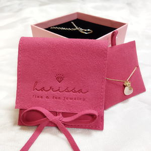 Luxury Microfiber Jewelry Bags with Custom Logo Round Packaging <b>Pouch</b> for Rings Earrings Necklace-Custom Jewelry Container - Product Image 1