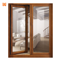 Hotel moderno aluminio madera ventana insonorizada energía eficiente personalizado aluminio madera ventanas