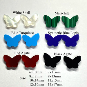 Venta al por mayor mariposa piedra preciosa perla <span class=keywords><strong>van</strong></span> malaquita original flor de la suerte cleefs piedra de ágata - Product Image 5