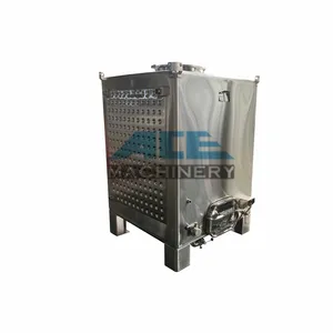 Réservoir de stockage ibc en acier inoxydable de qualité alimentaire, 500 litres, 1000 litres, pour bière liquide, vin, alcool