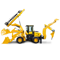 Pabrik Cina Penjualan Panas Harga Murah 2.5 Ton Mini Backhoe Loader Wheel Backhoe Loader Traktor Pertanian