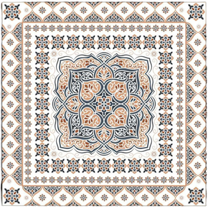 Carreaux émaillés en porcelaine de haute qualité de 8.5mm série de sculpture persane 600x600mm carreaux Cer polis en surface brillante fabriqués en Inde - Product Image 1