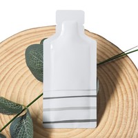 Nouveau design de sac distributeur de miel en forme de bouteille en aluminium sac sachet de gel énergie fruits sac d'échantillon cosmétique portable