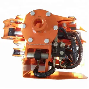 Hydraulic shears of excavator timber cutting machine wood chipper grapple forestry cutter