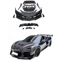 Kit carrosserie pour Chevrolet Corvette C8 Z06 2023-2024, pare-chocs avant, pare-chocs arrière, diffuseur, capot en fibre de carbone