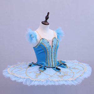 T0154 Vente en gros usine Robes de ballet professionnelles bleues avec <span class=keywords><strong>tutu</strong></span> en forme de plateau - Product Image 2