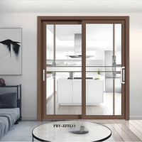 Porte coulissante en aluminium avec double vitrage et isolation thermique pour balcon et salon