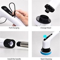 2024 shifx épurateur électrique sans fil pour baignoire de salle de bain avec longue poignée et 7 extensions de têtes de nettoyage remplaçables