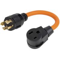 Adaptateur de prise NEMA L14-30P mâle vers 6-50R femelle 4 broches 30 ampères pour générateur vers 50 ampères Cordon d'alimentation 1.5FT STW 10/3 AWG