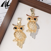 Pendentif chat en cristal exquis, best-seller, design hibou mignon en métal, en laiton, cadeaux promotionnels pour femmes