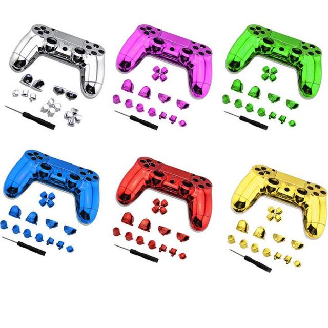 For PS4 Controller Housing Shell Replacement Cover Case Durable ABS Material Easy Install with Screwdriver Tools