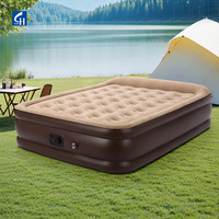 Matelas pneumatique surélevé double Queen personnalisé, 35 bobines, lit pneumatique moderne avec pompe intégrée