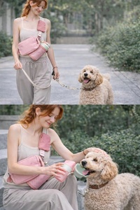 Bolsa de Cintura Personalizada de Nailon Impermeable para Pasear Perros, con Dispensador de Bolsas para Excrementos, Porta Botella de Agua, Bolsa para Mascotas, Bolsa para Golosinas para Perros - Product Image 4