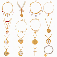Collier personnalisé en acier inoxydable pour femme, plaqué or 18 carats, pendentif coquillage, collier en acier inoxydable 316L avec breloque en zircon