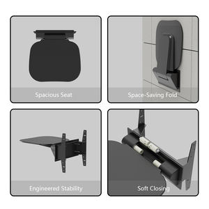 Banyo katlanabilir duş sandalyesi 200kg Max yük üre koltuk paslanmaz çelik 304 baz alüminyum alaşım ağır çerçeve - Product Image 2
