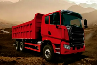 Camion benne SYZ320C-8S fiable à transmission 6x4 pour le transport de charges lourdes et la construction