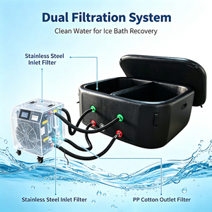 Piscina de Agua Fría Rectangular de Diseño Moderno para Exteriores, Bañera de Hidromasaje Inflable con Sistema de Enfriamiento para Uso en Hoteles - Product Image 1