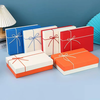 Boîte rectangulaire en carton ondulé avec poignée, taille et couleur personnalisables, imprimée avec un motif, pour cadeaux d'anniversaire, foulards, souvenirs, rangement vide