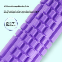 Rouleau de massage portable en mousse EVA haute densité antidérapante, personnalisable avec logo, bâton d'équilibre à dents de loup pour thérapie des tissus profonds et yoga