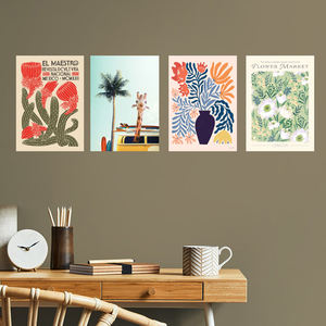 2025 gros mode métal impression maison mur Art diverses <span class=keywords><strong>fleurs</strong></span> <span class=keywords><strong>et</strong></span> plantes étain impression aimant système de suspension métal Art affiche - Product Image 5