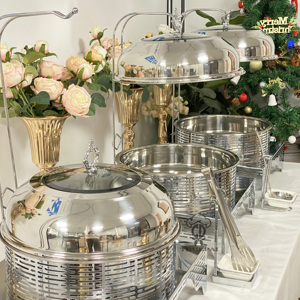 Calentador <span class=keywords><strong>de</strong></span> Comida para Bodas, Juego <span class=keywords><strong>de</strong></span> Buffet, Plato para Calentar, Equipo <span class=keywords><strong>de</strong></span> Catering, Hotel, Restaurante, Fiesta, Banquete, Platos para Servir - Product Image 2