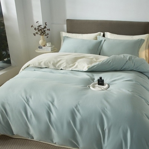 Parures de lit en bambou douces et personnalisées, couleurs blanches, de qualité supérieure, à prix abordable, avec draps plats - Product Image 5