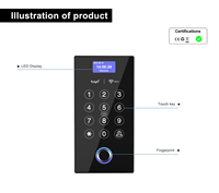 Système de contrôle d'accès RFID EBKN EN-A23Pro Nouveautés Clavier tactile WIFI Tuya pour contrôle d'accès aux portes