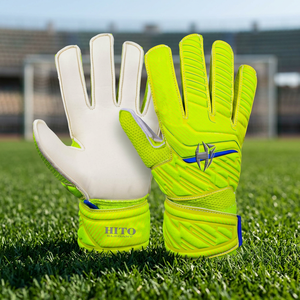 Gants de gardien de but de qualité supérieure à prix de gros, avec impression en silicone sur le dos et paume en Contecet Letax, élastique intégré - Product Image 2