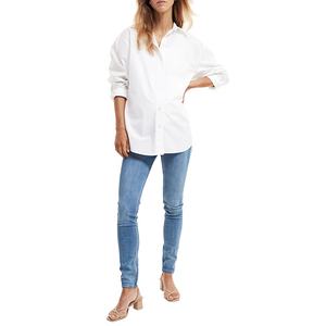 Pantalones vaqueros <span class=keywords><strong>MAMA</strong></span> personalizados de alta calidad para mujeres embarazadas pantalones de mezclilla elásticos lavados superajustados de cintura alta estilo de punto informal - Product Image 2