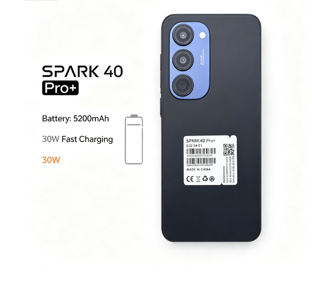 TECNO SPARK 40 Pro+same style phone 16GB RAM 5200mAh Battery 30W Fast Charging 5G Smartphone Made in China