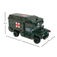 Vente en gros OEM : Blocs de construction en plastique, modèle de jouet de construction, véhicule ambulance à assembler, 784 pièces avec portes à rétrofriction pour enfants
