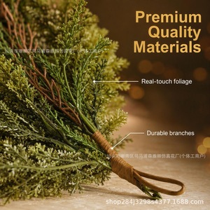 Guirnalda Navideña Artificial Temu de Pino y Sauce, 1.8m 2.7m, Decoración Navideña de Plástico para el Hogar, Decoración Festiva para Mesa - Product Image 4