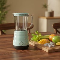 Mixeur Électrique à Bouton Poussoir en Acier Inoxydable 600ml, Vitesse Variable, pour Smoothies/Shakes, Moteur en Cuivre Pur, Usage Domestique