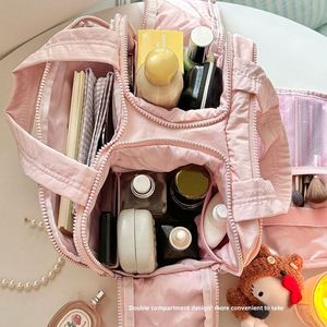 Sac de rangement pour cosmétiques de voyage de grande capacité, sac pratique multifonctionnel portable, sac de rangement pour pinceaux de maquillage - Product Image 3