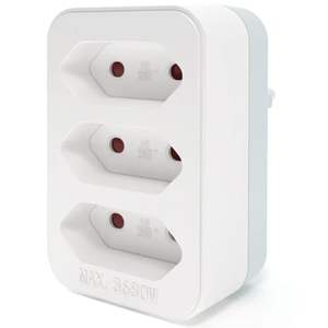Adaptateur de prise de courant, 1 à 3 prises, 10A, idéal pour adapter les appareils dans différents environnements électriques. - Product Image 1