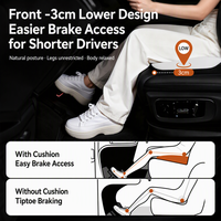 Coussin de siège de voiture ergonomique ouvert en mousse à mémoire de forme en U, soulagement du coccyx, faible hauteur avant 3 cm, soulagement de la pression pour la conduite