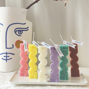 Bán Buôn Đám Mây Vegandecorative Bong Bóng Nến Hình Vuông Cube Thơm Sáp Đậu Nành Nến Cho Sinh Nhật Món Quà Cưới - Product Image 3