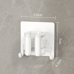 Cozy Coat Tool Rack <strong>Wall</strong> Hooks Free-Hole Toilet Brush Storage Hook 4 Clips 5 Hooks <strong>Wall</strong> Hanging <strong>Mop</strong> Rack for Kitchen Bathroom - Product Image 6