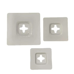 Panneau mural suspendu en verre carré avec crochet en fer, capacité de charge 3-5 kg, design moderne et simple, pour miroir de salle de bain - Product Image 4
