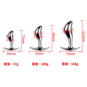 Volwassen Seksproducten Thrumb Shape Metal Dildo Anale En Vaginale Massage Plug Voor Vrouwen - Product Image 4