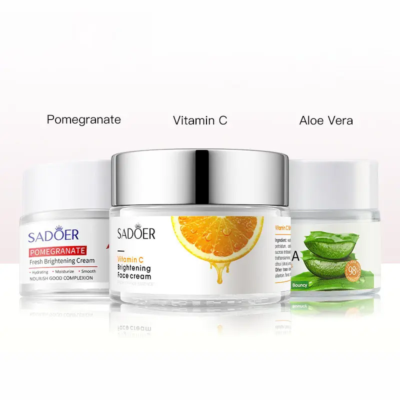 Daily Face Skin Care Cream Aloe Vera Vitamin C Pomegranate Natural Moisturizer Face Cream