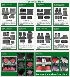 Alfombrillas de Coche TPE Antideslizantes e Impermeables para <span class=keywords><strong>Tesla</strong></span> Model 3/Y Serie 7 Equinox, Juego Completo, Alfombrillas de Alta Calidad al por Mayor - Product Image 4