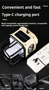 Xuyên biên giới mới năng lượng mặt trời cắm trại ánh sáng, ngoài trời sạc đa chức năng chiếu sáng ngoài trời, gian hàng đêm thị trường ánh sáng - Product Image 5